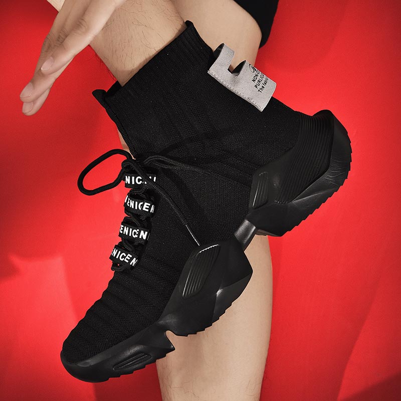 Ethnic Luxe Fashion - Plus Size Hightop High-soled Men Sport