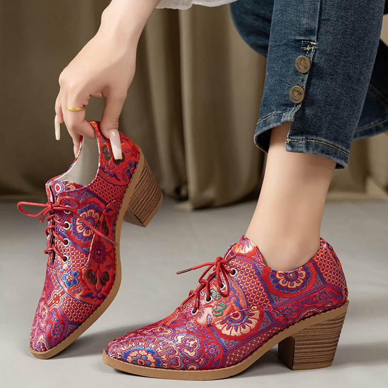 Ethnic Fashion For Women - Ethnic Ladies Boots Spring Winter Embroidery