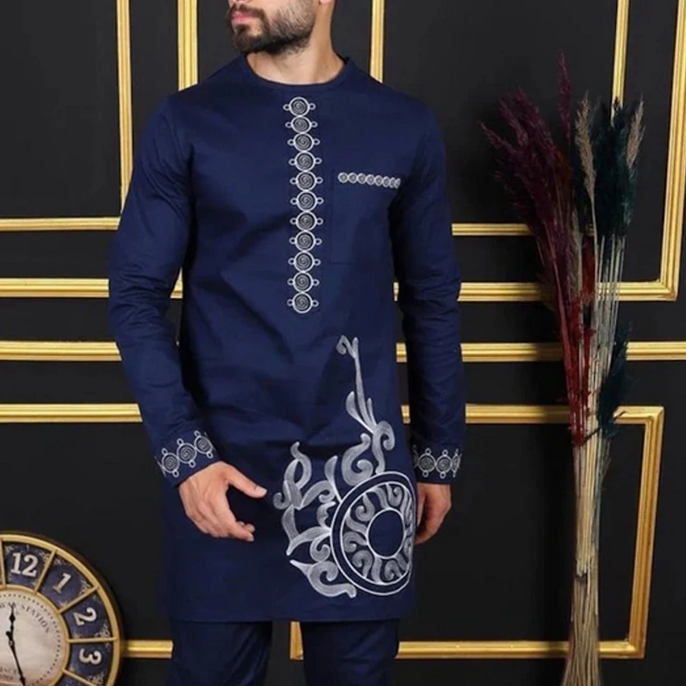 Kaunda Fashion Men's Set Slim  - Dashiki Shirt Men incelemesi ve fiyatı