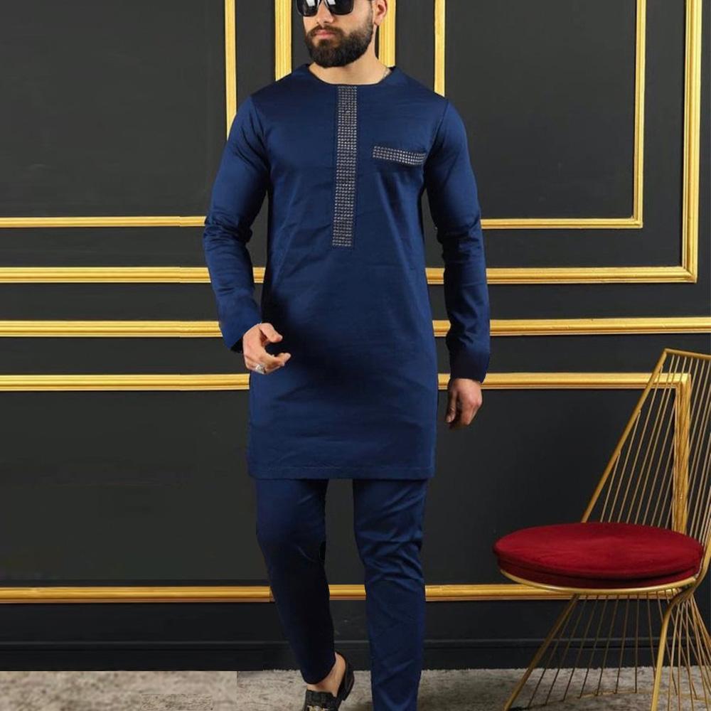 Kaunda Fashion Men's Set Slim  - Dashiki Shirt Men incelemesi ve fiyatı