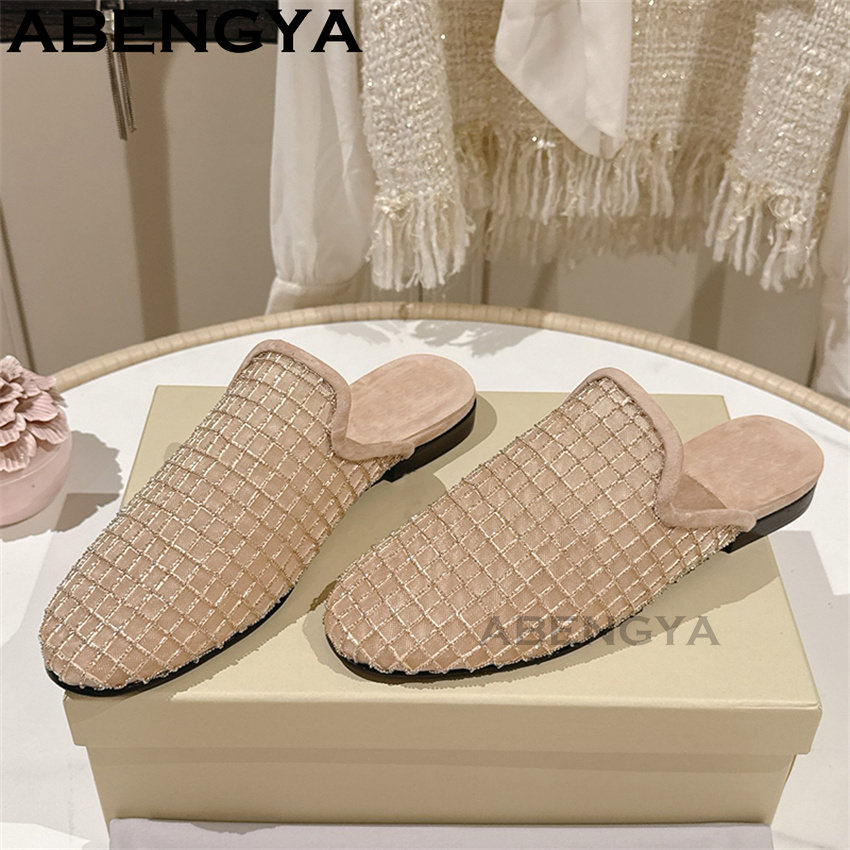Shiny Lace Mesh Round Toe Flat - Ethnic Fashion For Women incelemesi ve fiyatı