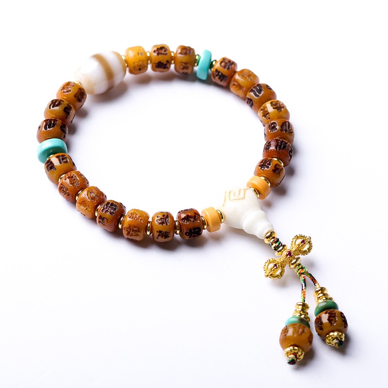 Bone Carved Six-Word Mantra Va - Ethnic Fashion Way incelemesi ve fiyatı