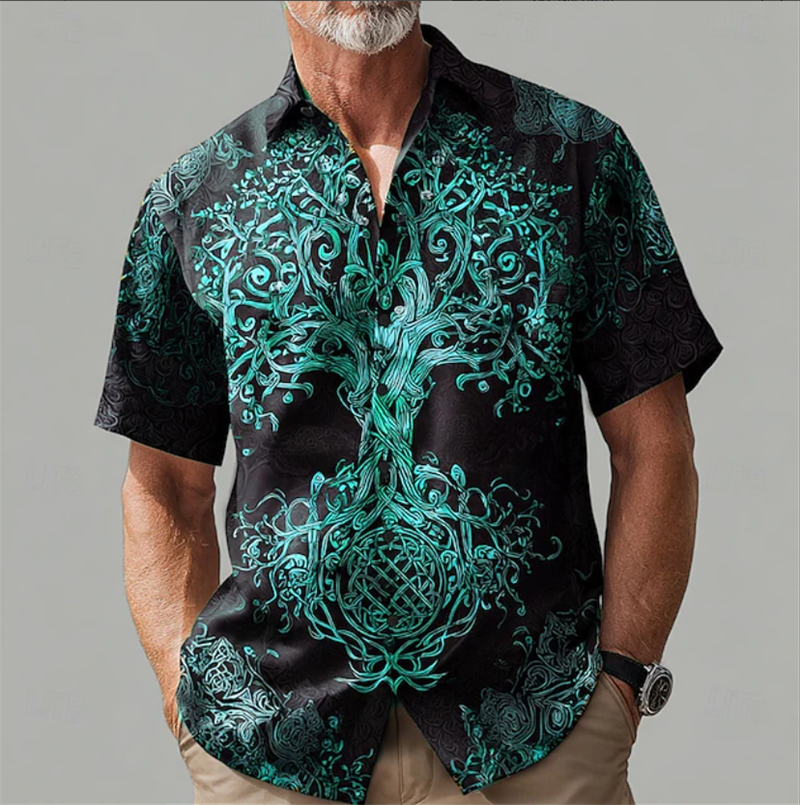 Vintage Men's Shirt Short Slee - Ethnic Fashion World incelemesi ve fiyatı