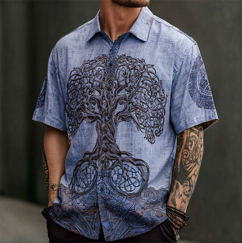 Vintage Men's Shirt Short Slee - Ethnic Fashion World incelemesi ve fiyatı