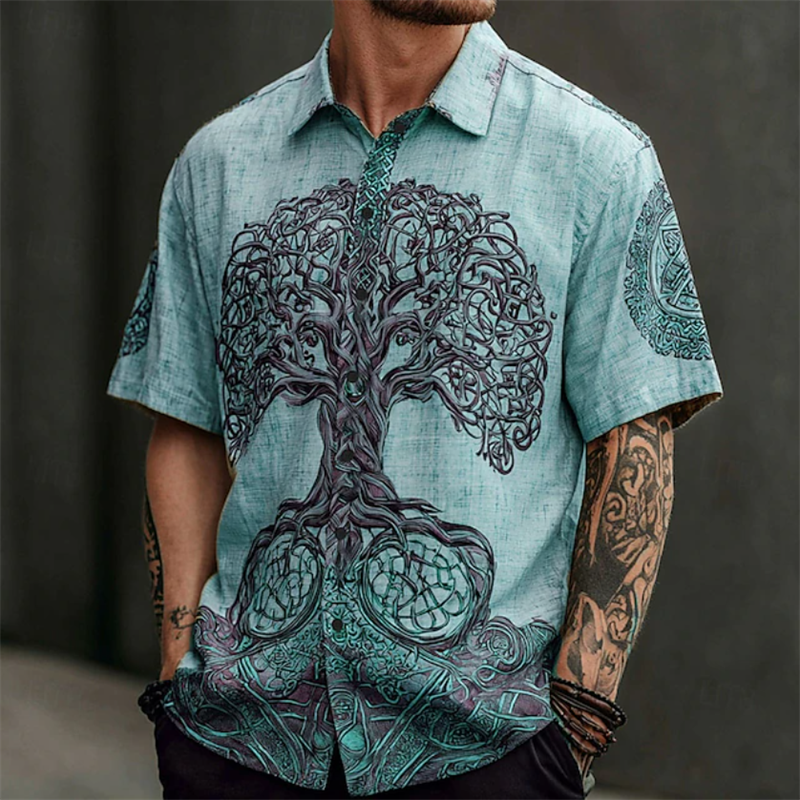 Vintage Men's Shirt Short Slee - Ethnic Fashion World incelemesi ve fiyatı