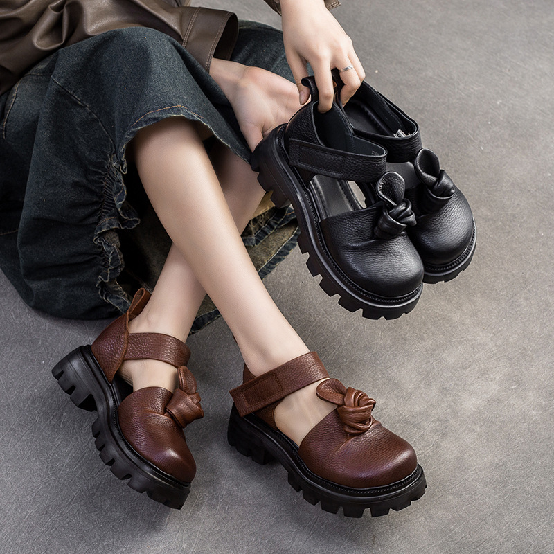 5cm Ethnic Knot Platform Wedge - Ethnic Fashion For Women incelemesi ve fiyatı
