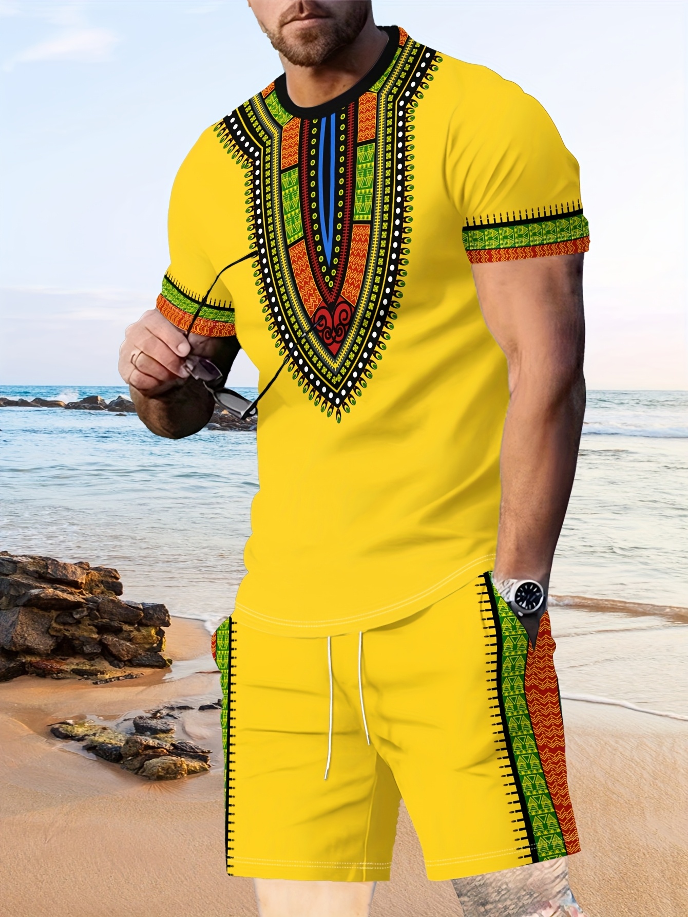 New Men's Suits African Dashik - Dashiki Shirt Men incelemesi ve fiyatı