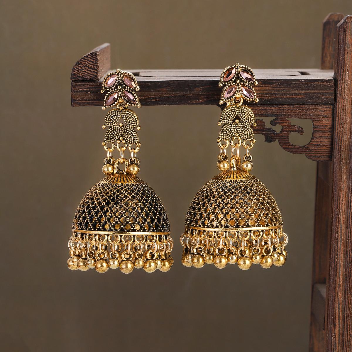 Ethnic Gold Color Big Bell Dan - Ethnic Indian Fashion incelemesi ve fiyatı