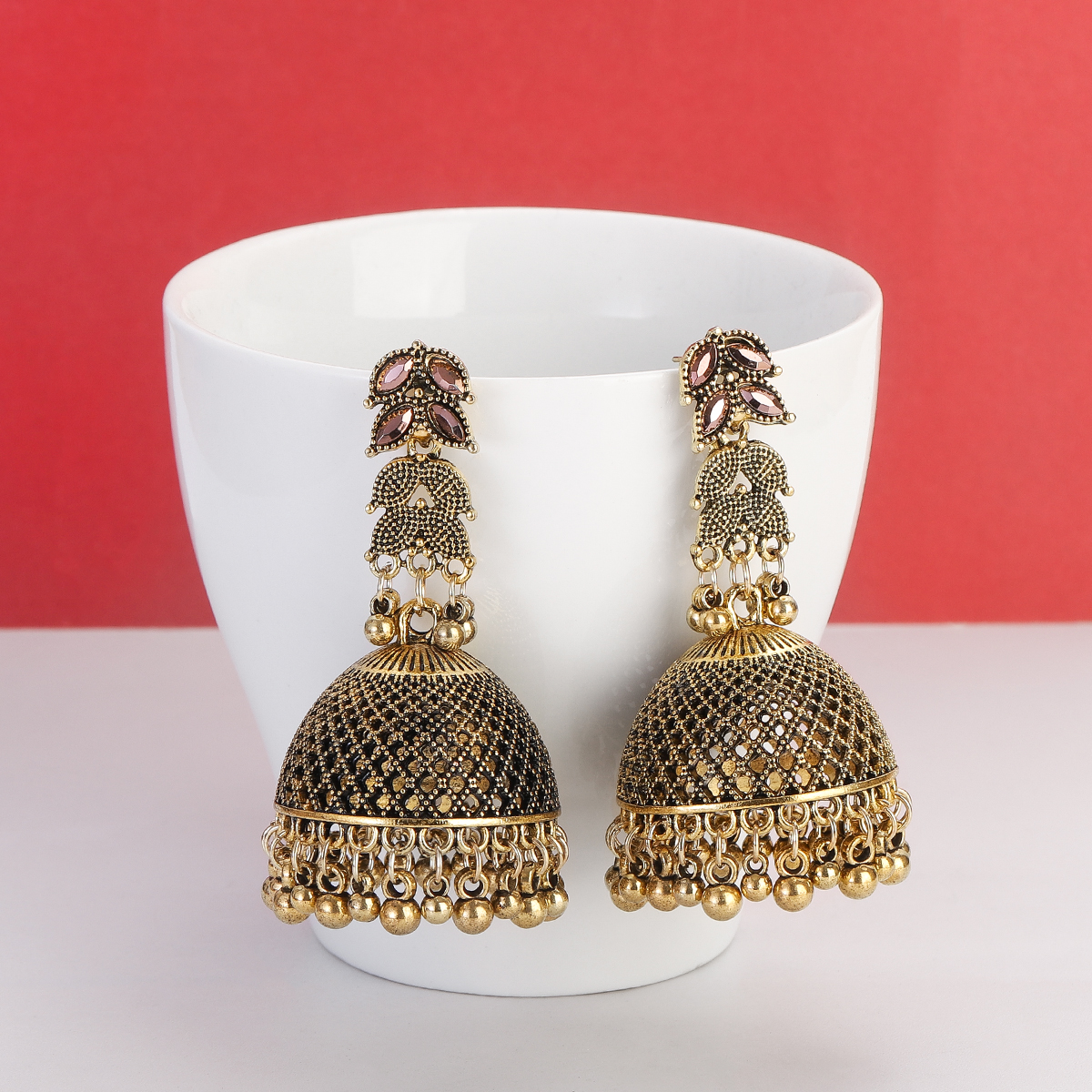 Ethnic Gold Color Big Bell Dan - Ethnic Indian Fashion incelemesi ve fiyatı