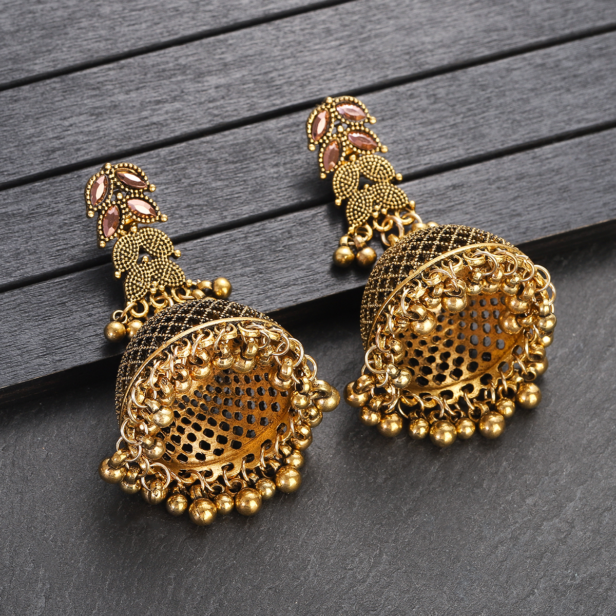 Ethnic Gold Color Big Bell Dan - Ethnic Indian Fashion incelemesi ve fiyatı