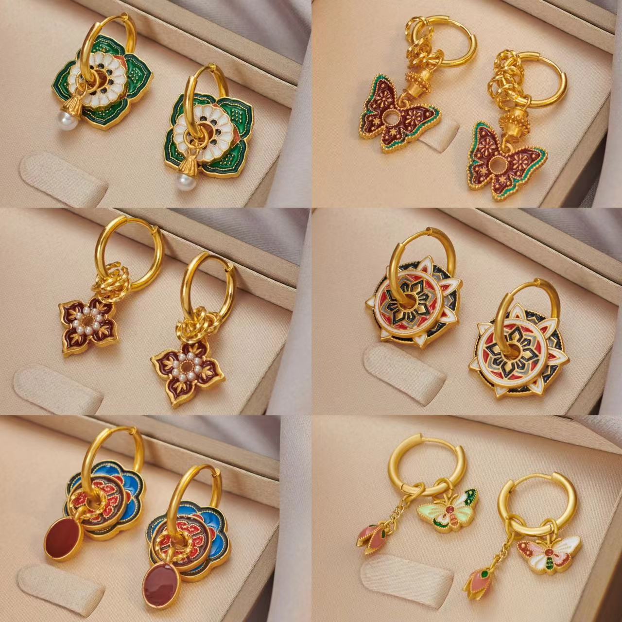 Vintage Chinese Colorful Ename - Ethnic Fashion Way incelemesi ve fiyatı