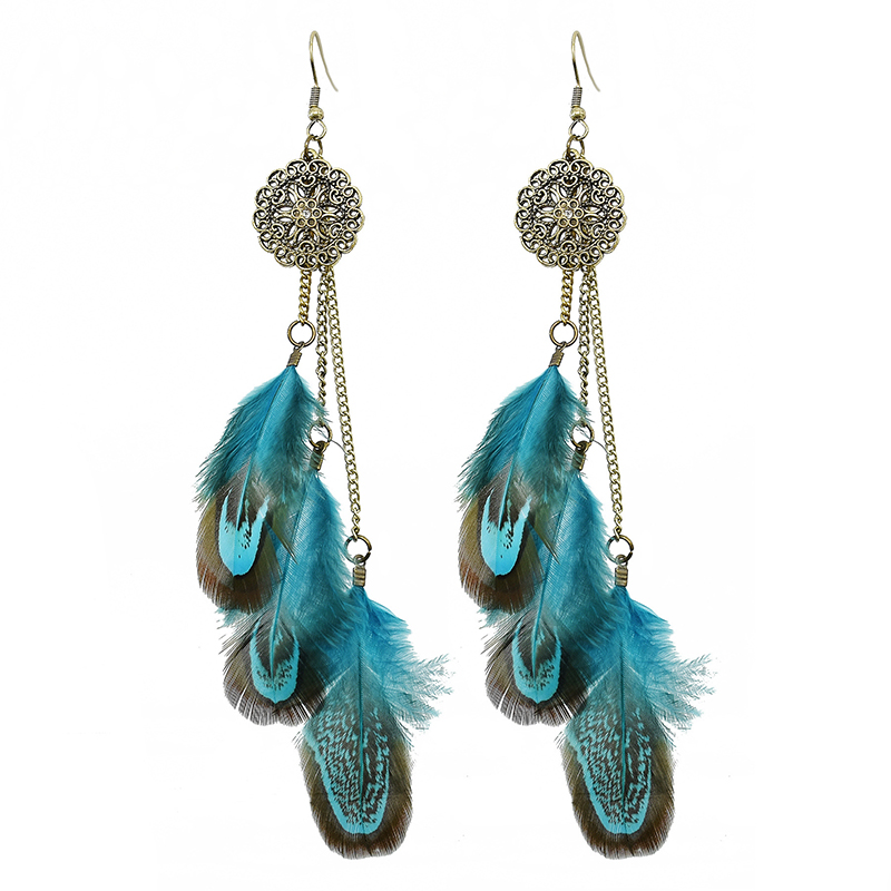 Bohemian Feather Earrings For  - Ethnic Indian Fashion incelemesi ve fiyatı