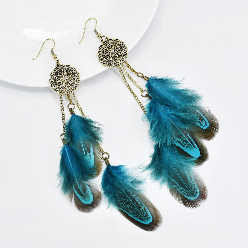 Bohemian Feather Earrings For  - Ethnic Indian Fashion incelemesi ve fiyatı