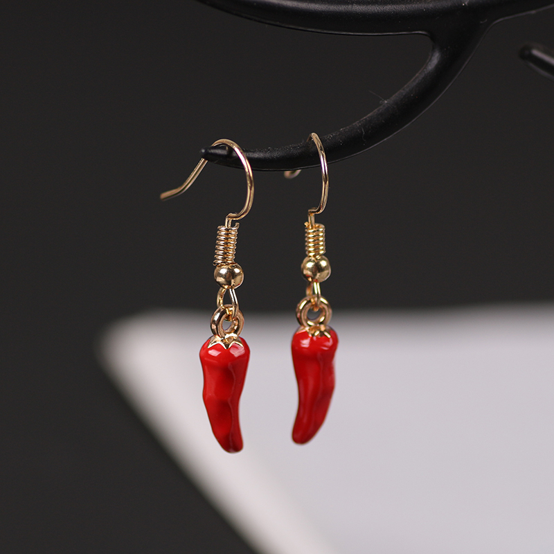 Cute Red Pepper Earrings Pendi - Ethnic Fashion Sale incelemesi ve fiyatı