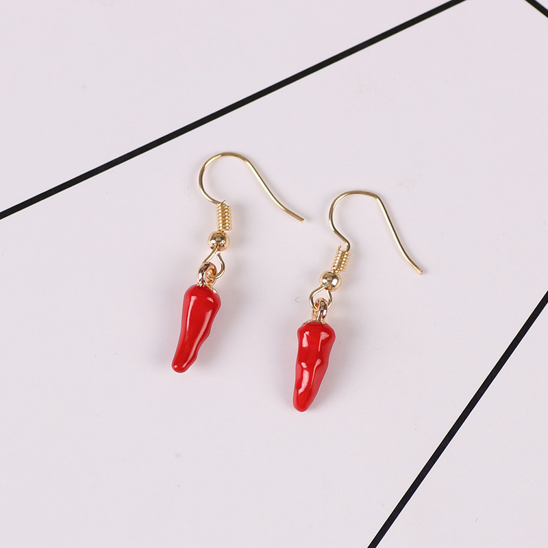 Cute Red Pepper Earrings Pendi - Ethnic Fashion Sale incelemesi ve fiyatı