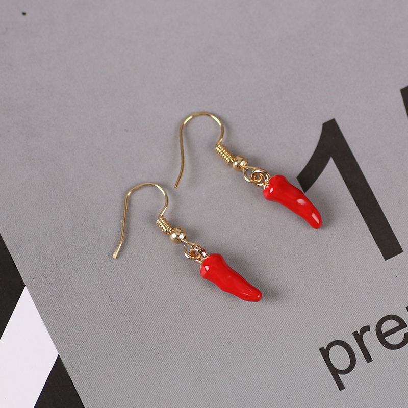 Cute Red Pepper Earrings Pendi - Ethnic Fashion Sale incelemesi ve fiyatı
