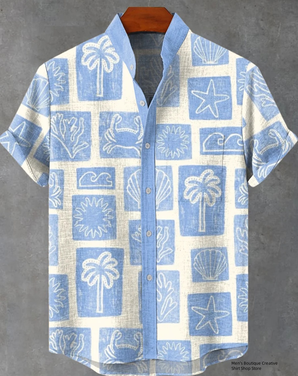 New Linen Men's 3D Ethnic Patt - Ethnic Fast Fashion incelemesi ve fiyatı