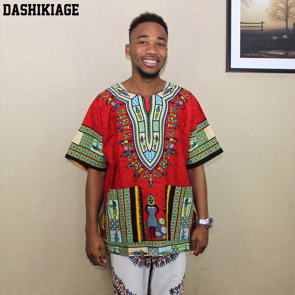 (fast shipping) 2016 Newest Fa - Dashiki Shirt Men incelemesi ve fiyatı
