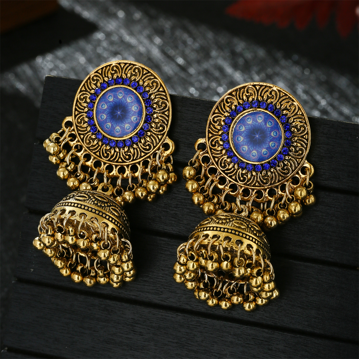 Classic Ethnic Red Flower Jhum - Ethnic Indian Fashion incelemesi ve fiyatı