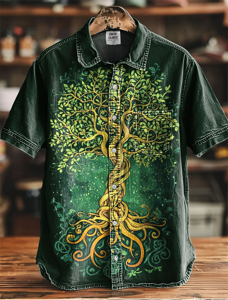 Men's Linen Shirt Vintage Shor - Ethnic Fashion World incelemesi ve fiyatı