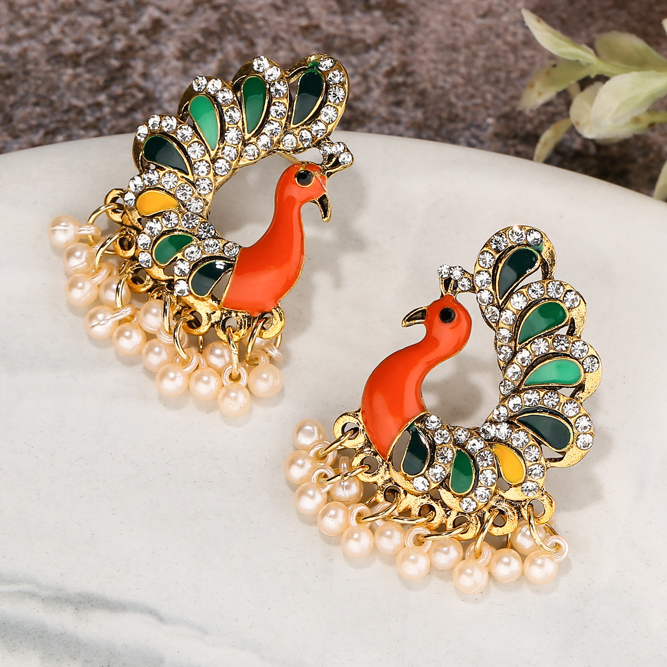 Cross-border earrings, peacock - Ethnic Fashion Sale incelemesi ve fiyatı