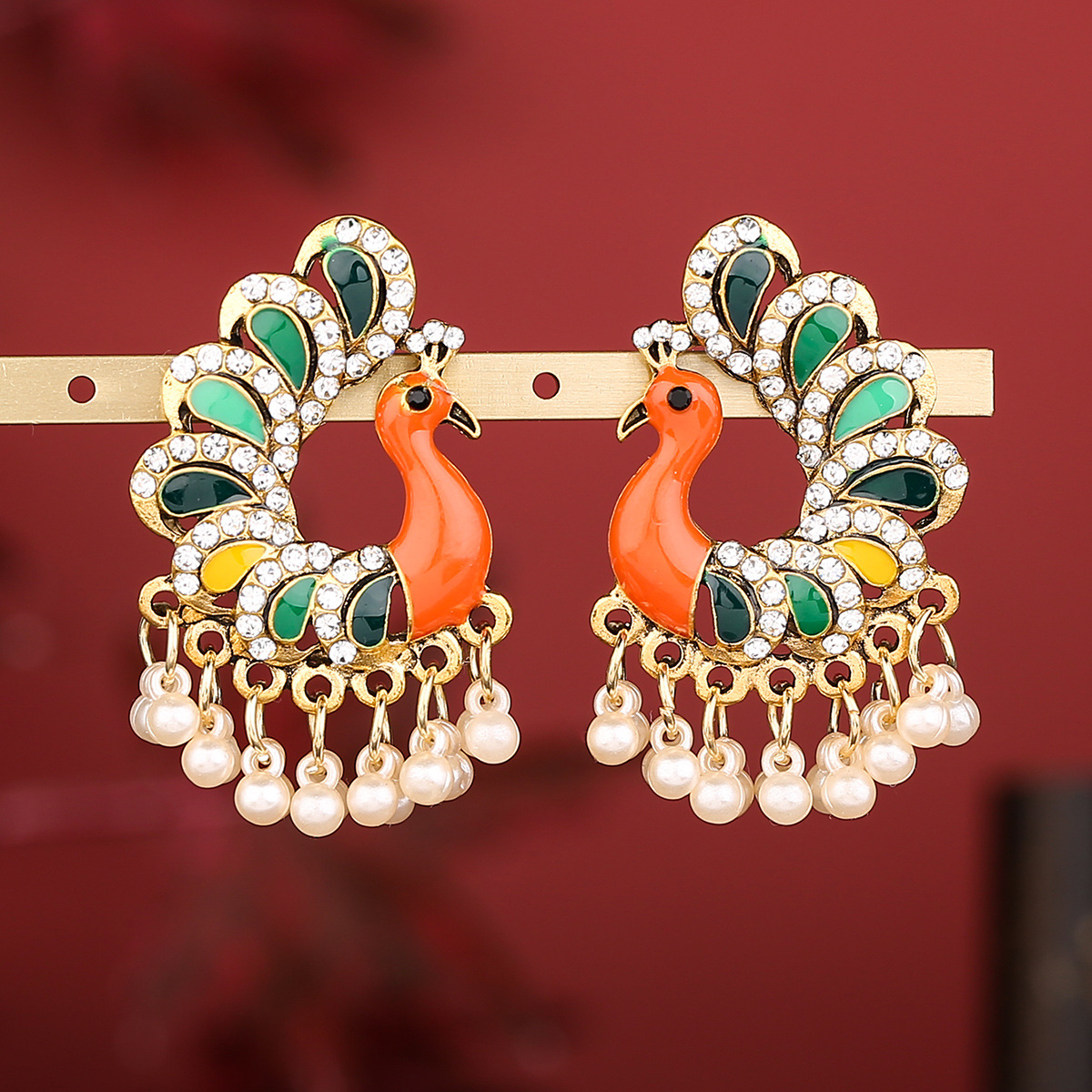 Cross-border earrings, peacock - Ethnic Fashion Sale incelemesi ve fiyatı