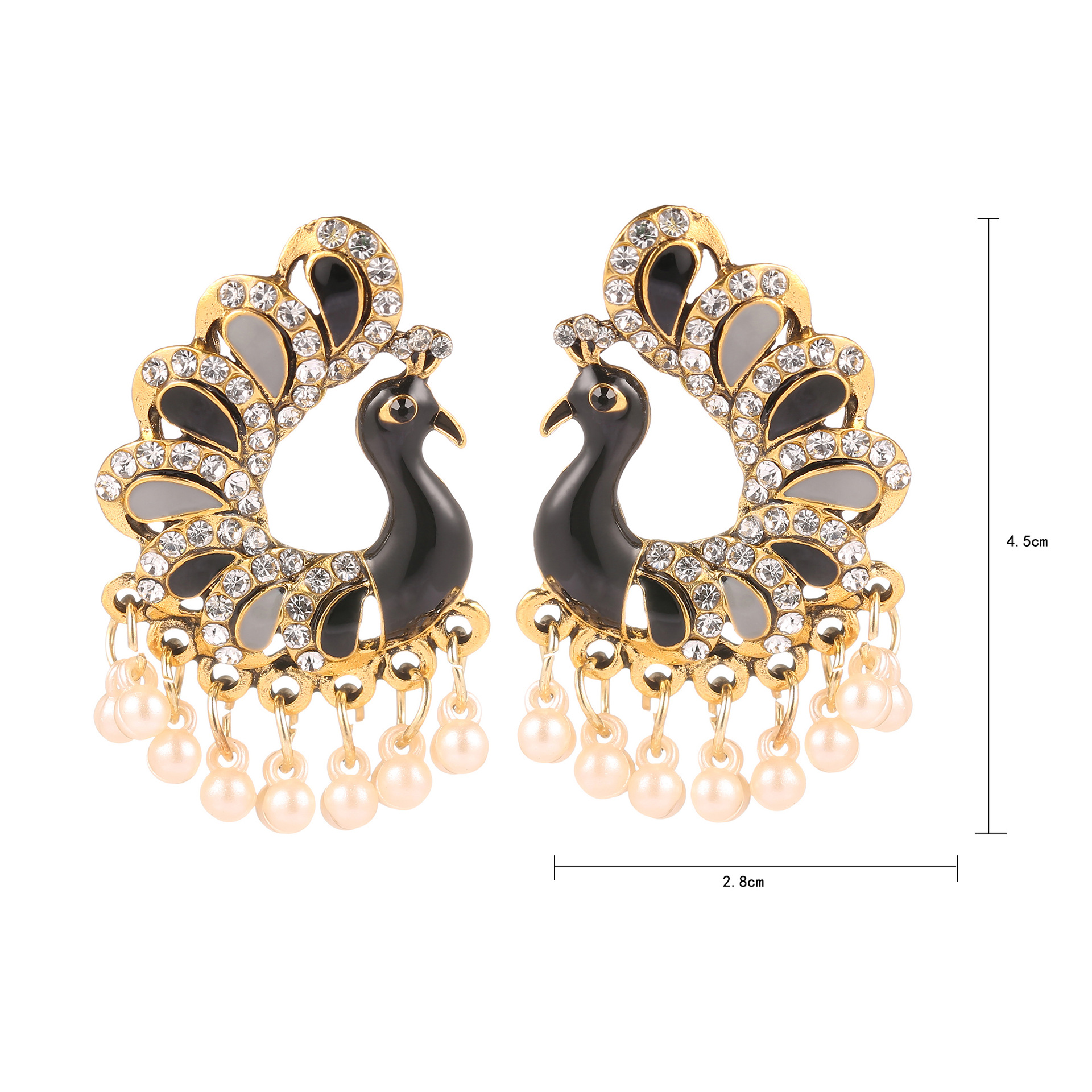 Cross-border earrings, peacock - Ethnic Fashion Sale incelemesi ve fiyatı