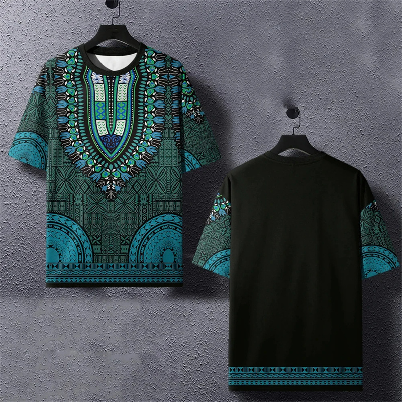 Summer Harajuku 3D Printed Eth - Dashiki Shirt Men incelemesi ve fiyatı