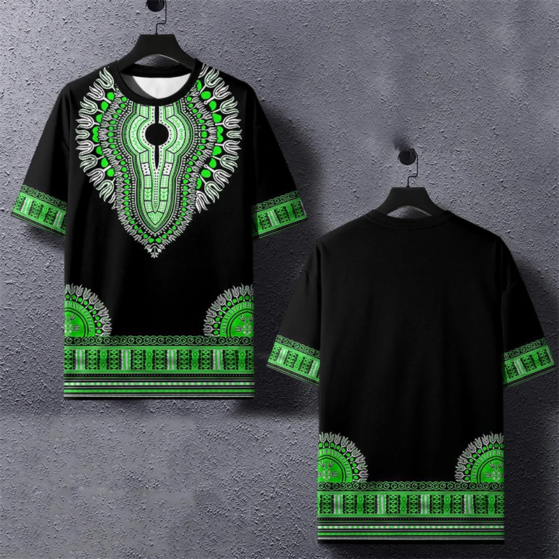 Summer Harajuku 3D Printed Eth - Dashiki Shirt Men incelemesi ve fiyatı