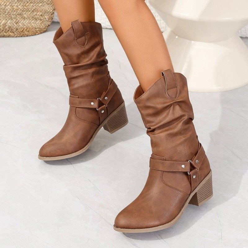 Womens Mid-Calf Boots Retro St - Ethnic Fashion For Women incelemesi ve fiyatı