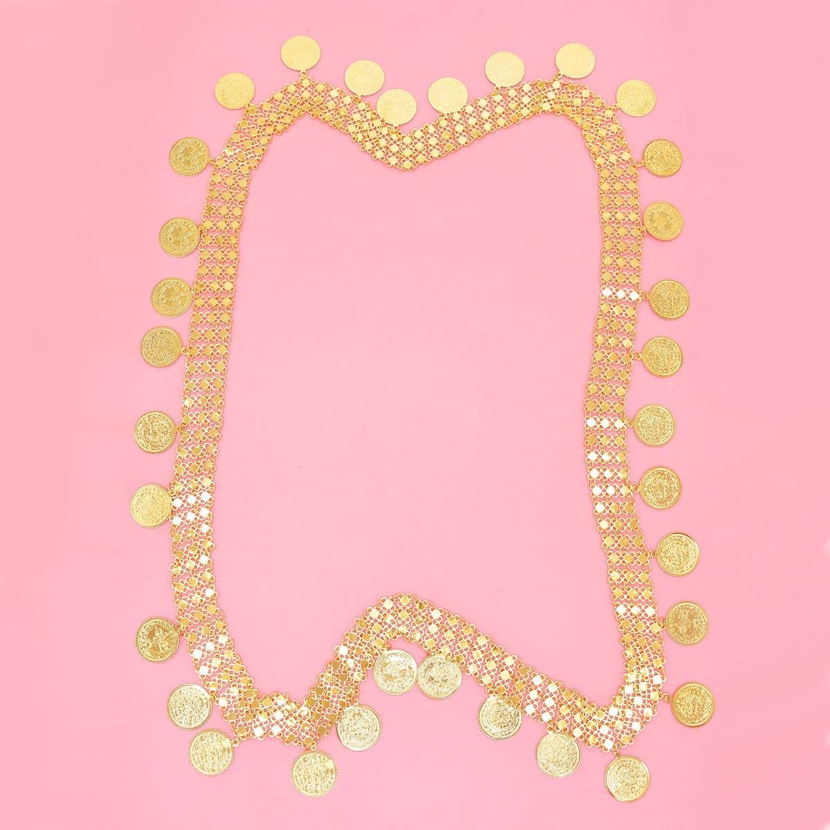 Gold Plated Simple Large Coins - Ethnic Indian Fashion incelemesi ve fiyatı