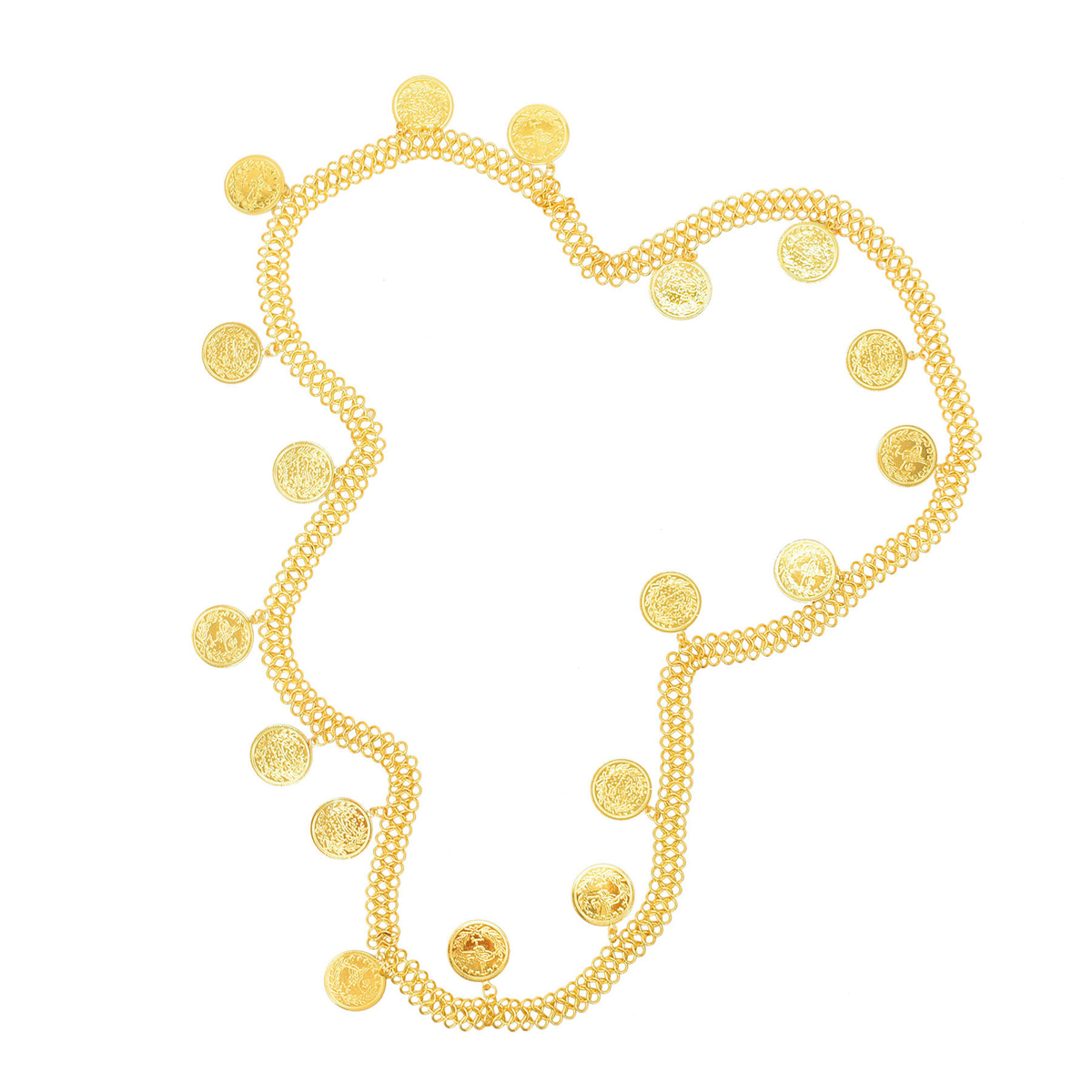 Gold Plated Simple Large Coins - Ethnic Indian Fashion incelemesi ve fiyatı
